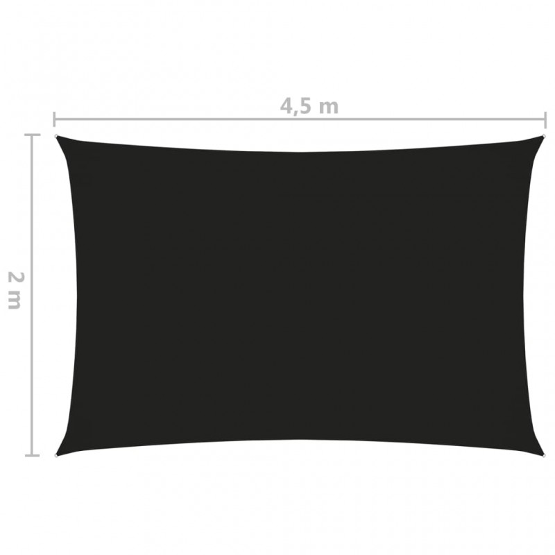 Πανί Σκίασης Ορθογώνιο Μαύρο 2 x 4,5 μ. από Ύφασμα Oxford