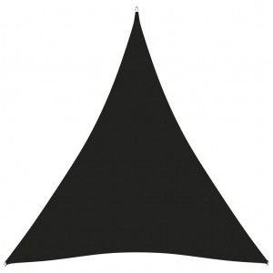 Πανί Σκίασης Τρίγωνο Μαύρο 5 x 6 x 6 μ. από Ύφασμα Oxford