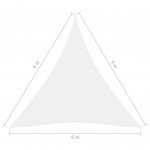 Πανί Σκίασης Τρίγωνο Λευκό 6 x 6 x 6 μ. από Ύφασμα Oxford