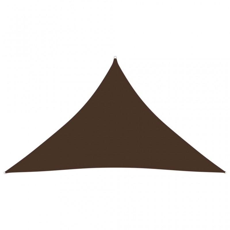 Πανί Σκίασης Τρίγωνο Καφέ 3,5 x 3,5 x 4,9 μ. από Ύφασμα Oxford