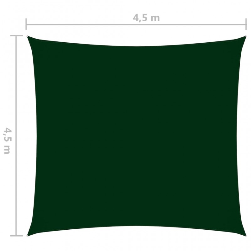 Πανί Σκίασης Τετράγωνο Σκ. Πράσινο 4,5x4,5 μ. από Ύφασμα Oxford