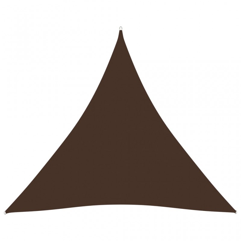 Πανί Σκίασης Τρίγωνο Καφέ 3,6 x 3,6 x 3,6 μ. Ύφασμα Oxford