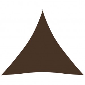 Πανί Σκίασης Τρίγωνο Καφέ 5 x 5 x 5 μ. από Ύφασμα Oxford
