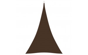 Πανί Σκίασης Τρίγωνο Καφέ 5 x 6 x 6 μ. από Ύφασμα Oxford