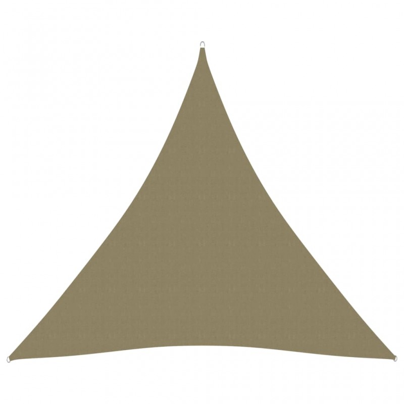 Πανί Σκίασης Τρίγωνο Μπεζ 6 x 6 x 6 μ. από Ύφασμα Oxford