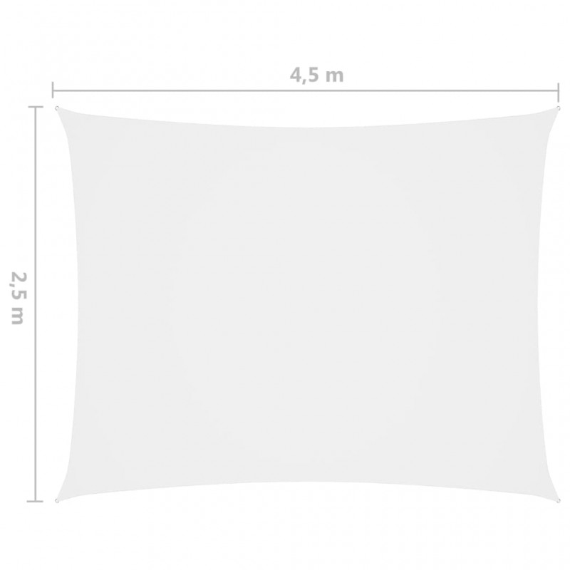 Πανί Σκίασης Ορθογώνιο Λευκό 2,5 x 4,5 μ. από Ύφασμα Oxford