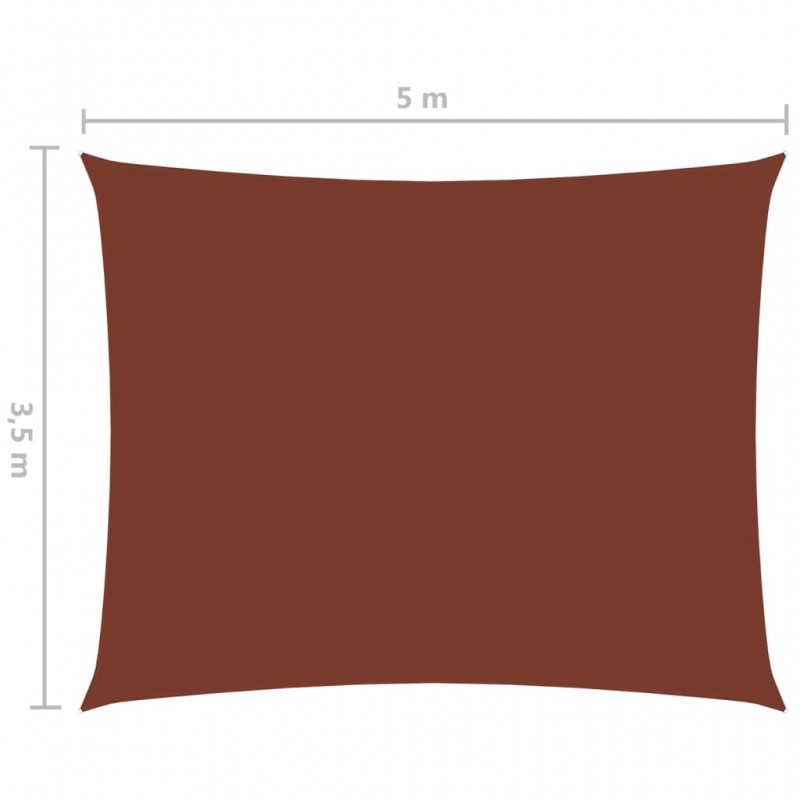 Πανί Σκίασης Ορθογώνιο Τερακότα 3,5 x 5 μ. από Ύφασμα Oxford
