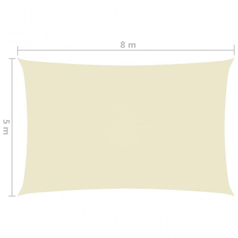 Πανί Σκίασης Ορθογώνιο Κρεμ 5 x 8 μ. από Ύφασμα Oxford