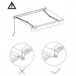 Τέντα Συρόμενη Αυτόματη Μπλε / Λευκή 350 x 250 εκ.