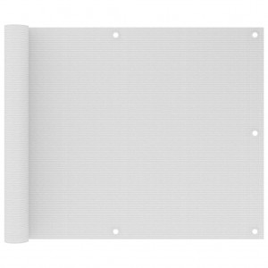 Διαχωριστικό Βεράντας Λευκό 75 x 500 εκ. από HDPE