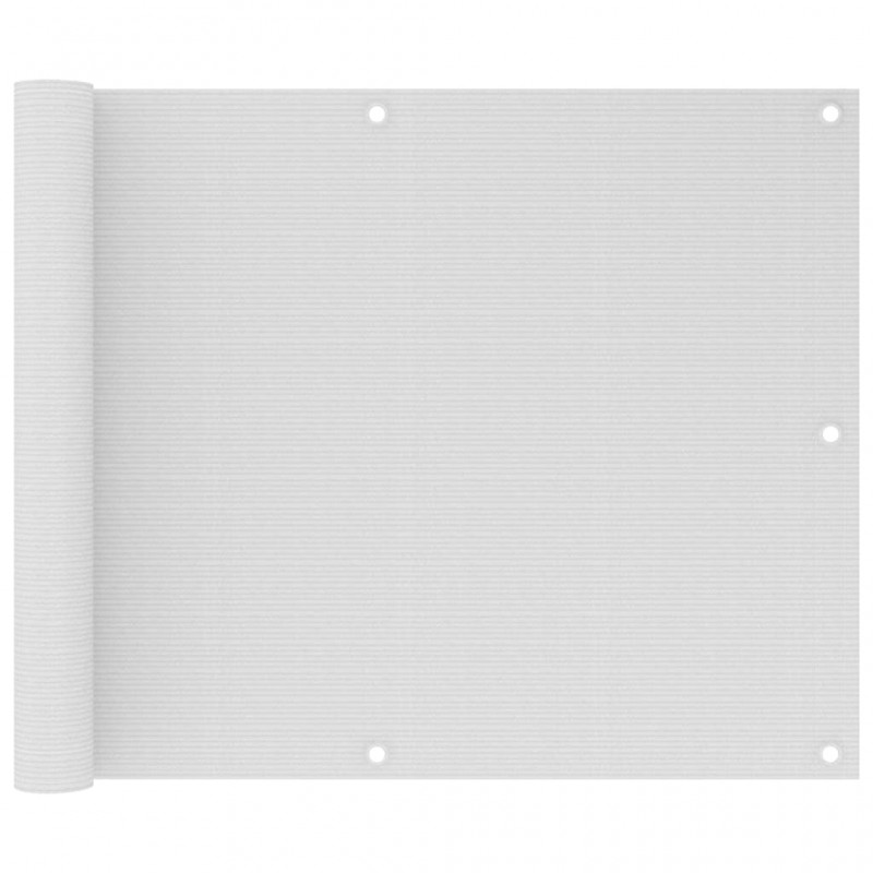 Διαχωριστικό Βεράντας Λευκό 75 x 500 εκ. από HDPE