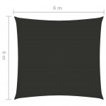 Πανί Σκίασης Τετράγωνο Ανθρακί 6 x 6 μ. από Ύφασμα Oxford