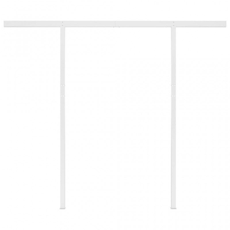 Τέντα Συρόμενη Αυτόματη με Στύλους Κίτρινη / Λευκή 3,5 x 2,5 μ.