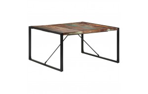 Τραπέζι από Μασίφ ανακυκλωμένο ξύλο 140x140x75 εκ