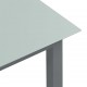 Τραπέζι κήπου ανοιχτό γκρι από αλουμίνιο και γυαλί 150x90x74 εκ