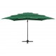 Ομπρέλα 4 επιπέδων πράσινη με ιστό αλουμινίου 250x250 εκ