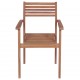 Καρέκλες Κήπου 4 τεμ. από Μασίφ Ξύλο Teak με Μπορντό Μαξιλάρια