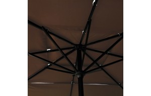 Ομπρέλα 3 Επιπέδων Taupe 2,5 x 2,5 μ με Ιστό Αλουμινίου