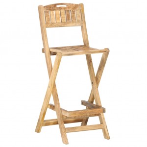  Καρέκλες Μπαρ Πτυσσόμενες 2 τεμ. από Μασίφ Ξύλο Μάνγκο