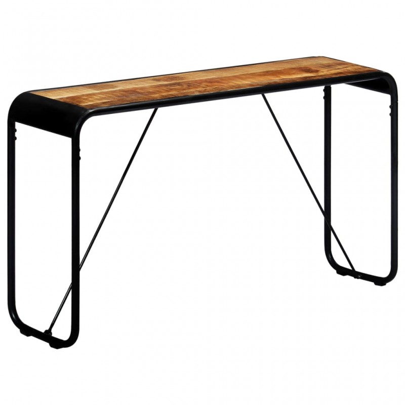 Τραπέζι Κονσόλα 140x35x76 εκ. από Μασίφ Ακατέργαστο Ξύλο Μάνγκο