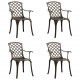 Καρέκλες Κήπου Μπρονζέ από Χυτό Αλουμίνιο 4 τεμ.