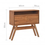 Τραπέζι κονσόλα από μασίφ ξύλο teak 80x30x80 εκ