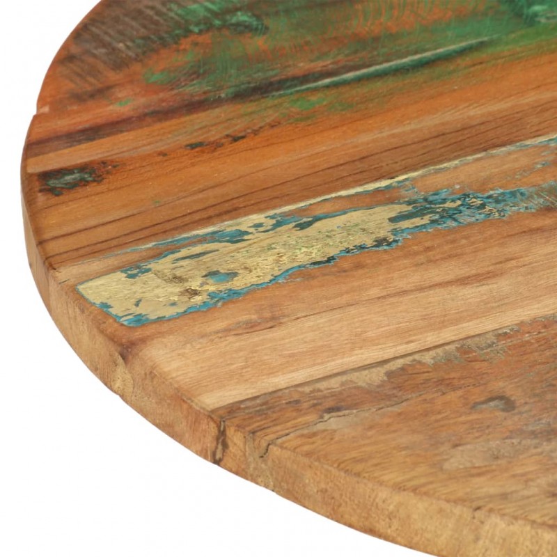 Τραπεζάκι βοηθητικό μασίφ ανακυκλωμένο ξύλο και σίδερο 48x56 εκ