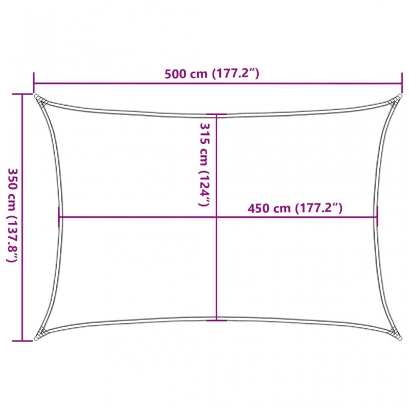 Πανί Σκίασης Ανθρακί 3,5 x 5 μ. από HDPE 160 γρ./μ² Πανί Σκίασης Ανθρακί 3,5 x 5 μ. από HDPE 160 γρ./μ²
