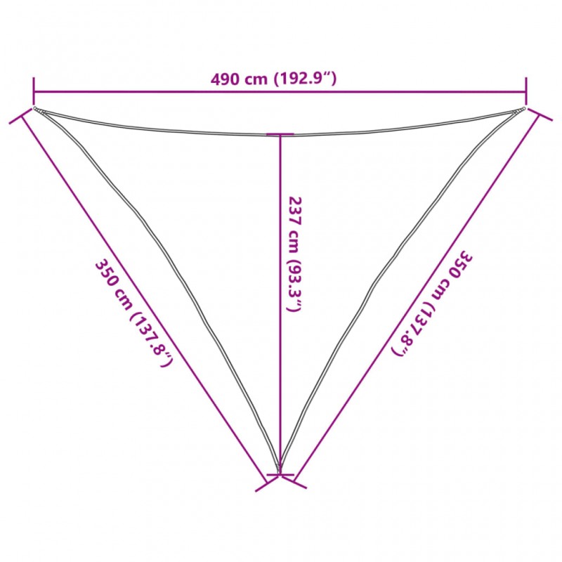 Πανί Σκίασης Ανθρακί 3,5 x 3,5 x 4,9 μ. από HDPE 160 γρ./μ²