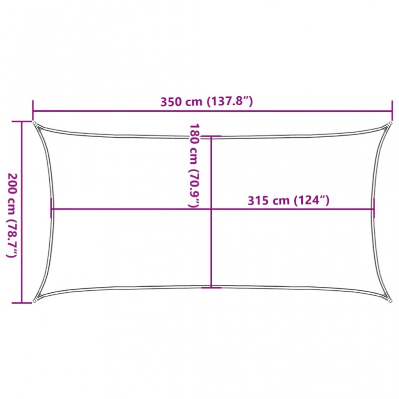 Πανί Σκίασης Κρεμ 2 x 3,5 μ. από HDPE 160 γρ./μ²