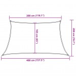 Πανί Σκίασης Κρεμ 3 x 4 x 2 μ. από HDPE 160 γρ./μ²