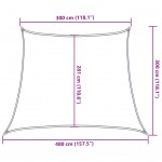 Πανί Σκίασης Κρεμ 3 x 4 x 3 μ. από HDPE 160 γρ./μ²