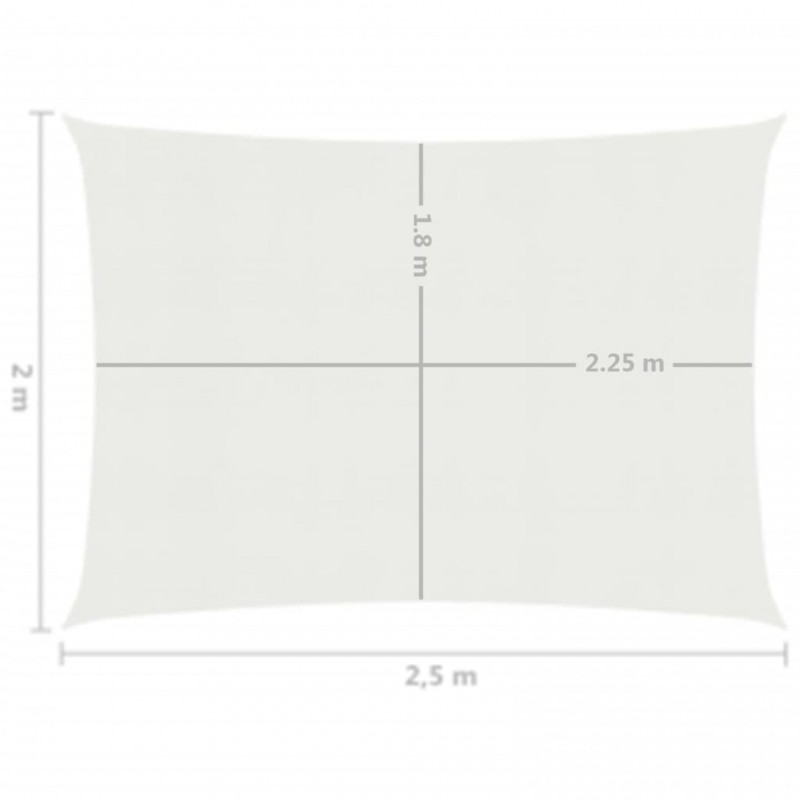 Πανί Σκίασης Λευκό 2 x 2,5 μ. από HDPE 160 γρ./μ²