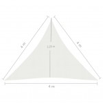 Πανί Σκίασης Λευκό 4 x 4 x 4 μ. από HDPE 160 γρ./μ²