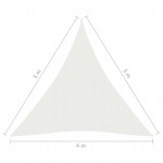 Πανί Σκίασης Λευκό 4 x 5 x 5 μ. από HDPE 160 γρ./μ²