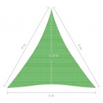 Πανί Σκίασης Ανοιχτό Πράσινο 5 x 6 x 6 μ. από HDPE 160 γρ./μ²