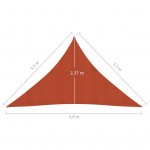 Πανί Σκίασης Τερακότα 3,5 x 3,5 x 4,9 μ. από HDPE 160 γρ./μ²