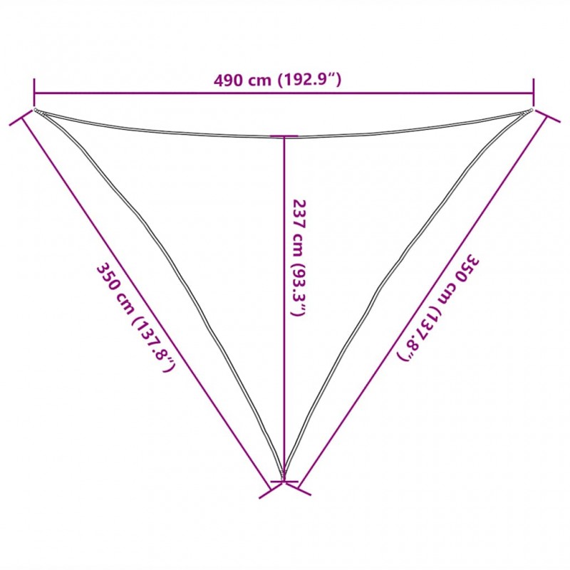 Πανί Σκίασης Taupe 3,5 x 3,5 x 4,9 μ. από HDPE 160 γρ./μ²