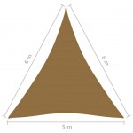 Πανί Σκίασης Taupe 5 x 6 x 6 μ. από HDPE 160 γρ./μ²