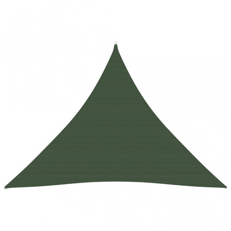 Πανί Σκίασης Σκούρο Πράσινο 3,6 x 3,6 x 3,6 μ. από HDPE 160 γρ./μ²