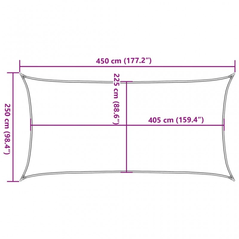 Πανί Σκίασης Μαύρο 2,5 x 4,5 μ. από HDPE 160 γρ./μ² Πανί Σκίασης Μαύρο 2,5 x 4,5 μ. από HDPE 160 γρ./μ²