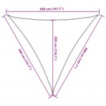 Πανί Σκίασης Μαύρο 3,6 x 3,6 x 3,6 μ. από HDPE 160 γρ./μ²