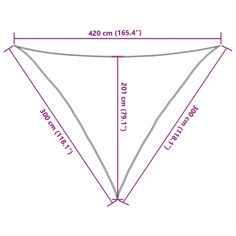 Πανί Σκίασης Μαύρο 3 x 3 x 4,2 μ. από HDPE 160 γρ./μ²