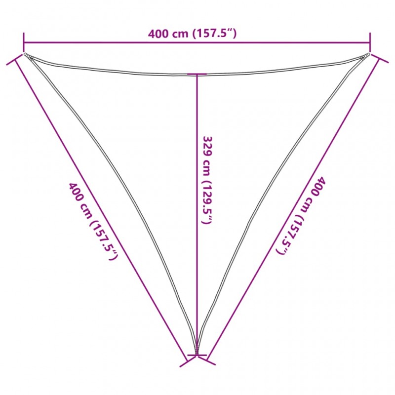 Πανί Σκίασης Μαύρο 4 x 4 x 4 μ. από HDPE 160 γρ./μ²