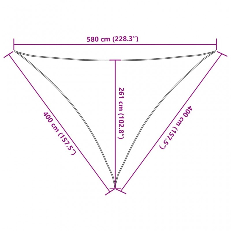 Πανί Σκίασης Μαύρο 4 x 4 x 5,8 μ. από HDPE 160 γρ./μ²