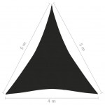 Πανί Σκίασης Μαύρο 4 x 5 x 5 μ. από HDPE 160 γρ./μ²