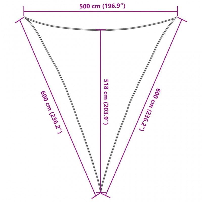 Πανί Σκίασης Μαύρο 5 x 6 x 6 μ. από HDPE 160 γρ./μ² Πανί Σκίασης Μαύρο 5 x 6 x 6 μ. από HDPE 160 γρ./μ²