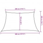 Πανί Σκίασης Μαύρο 3 x 4 x 2 μ. από HDPE 160 γρ./μ²