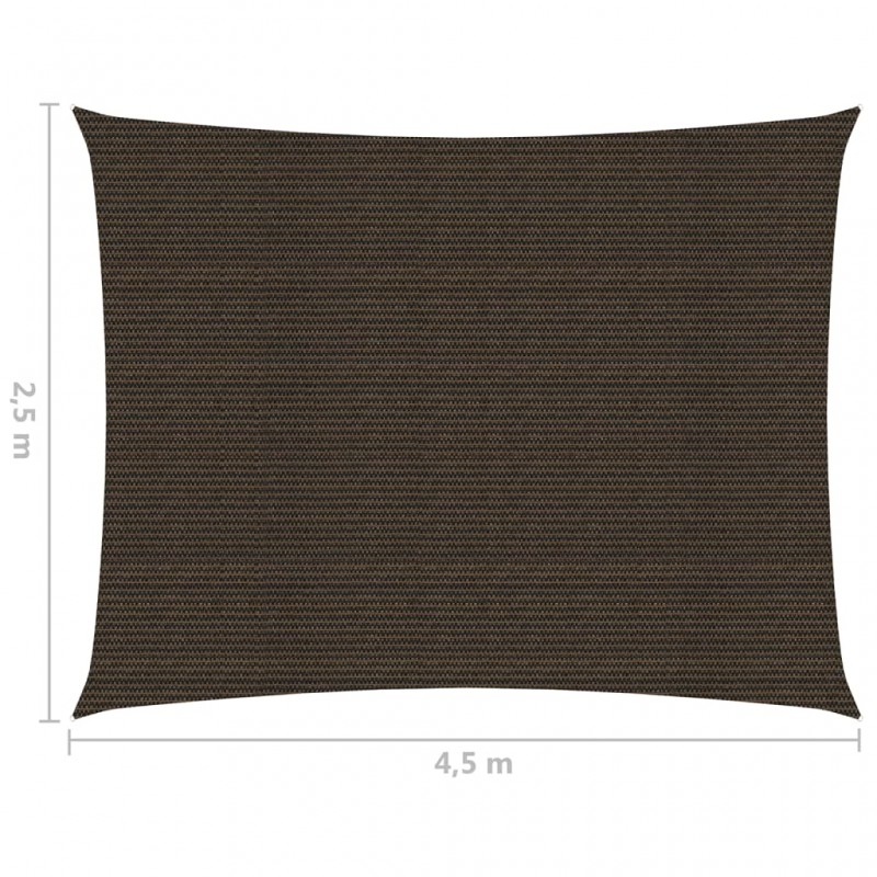 Πανί Σκίασης Καφέ 2,5 x 4,5 μ. από HDPE 160 γρ./μ²