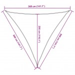 Πανί Σκίασης Καφέ 3,6 x 3,6 x 3,6 μ. από HDPE 160 γρ./μ²